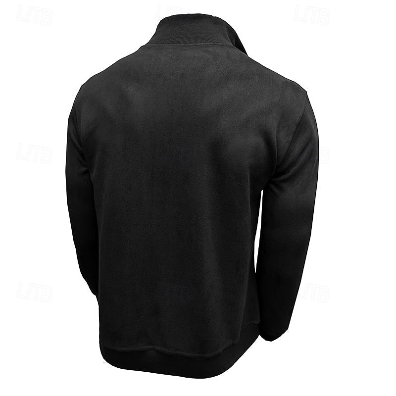 Caleb | Kwart-rits Sweatshirt met Staande Kraag