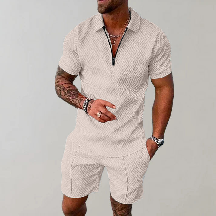 Dylan | Stijlvolle Casual Polo Shirt en Shorts Set