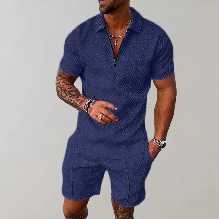 Dylan | Stijlvolle Casual Polo Shirt en Shorts Set