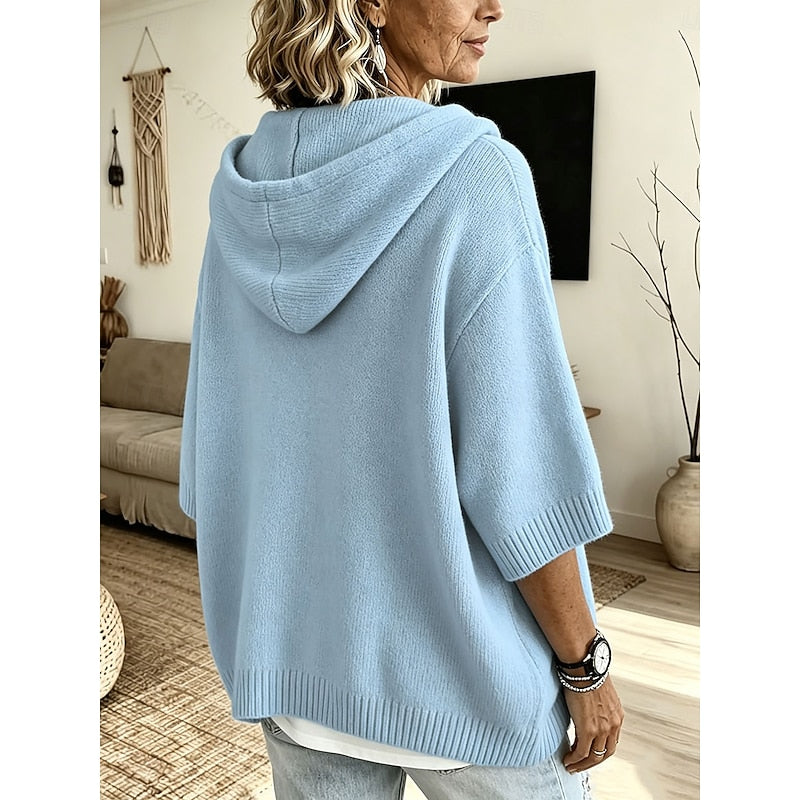 Brooklyn | Ontspannen Gebreide Hoodie Sweater
