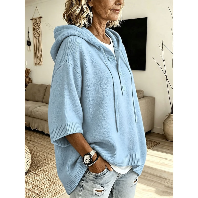 Brooklyn | Ontspannen Gebreide Hoodie Sweater