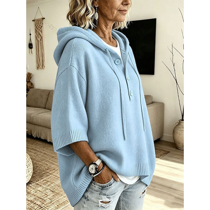 Brooklyn | Ontspannen Gebreide Hoodie Sweater