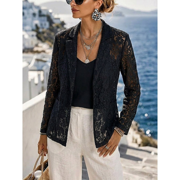 Annalise | Verfijnde Opengewerkte Blazer