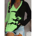 Odessa | Halloween Grafische V-Hals Top