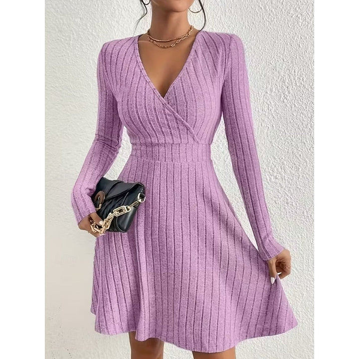 Yvonne | Wrap-Neck A-Lijn Jurk