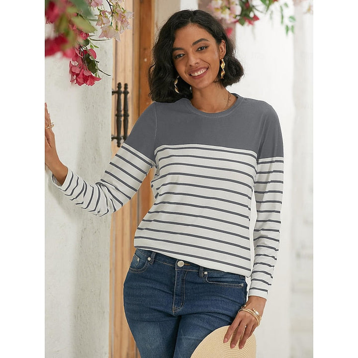 Constance | Gestreepte Lange Mouwen Top