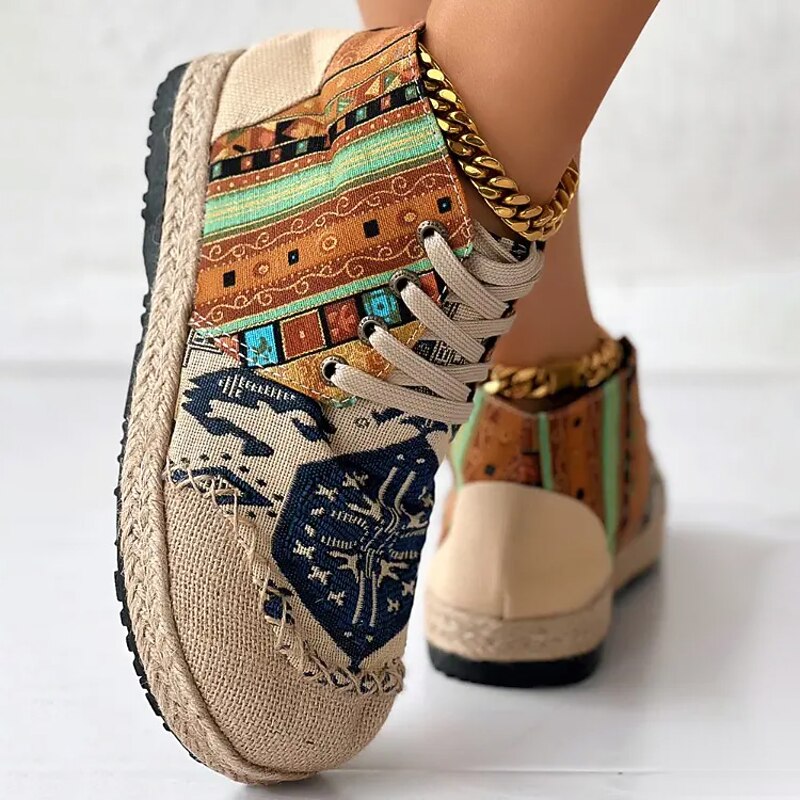 Talia | Boho Patroon Hoge Sneakers