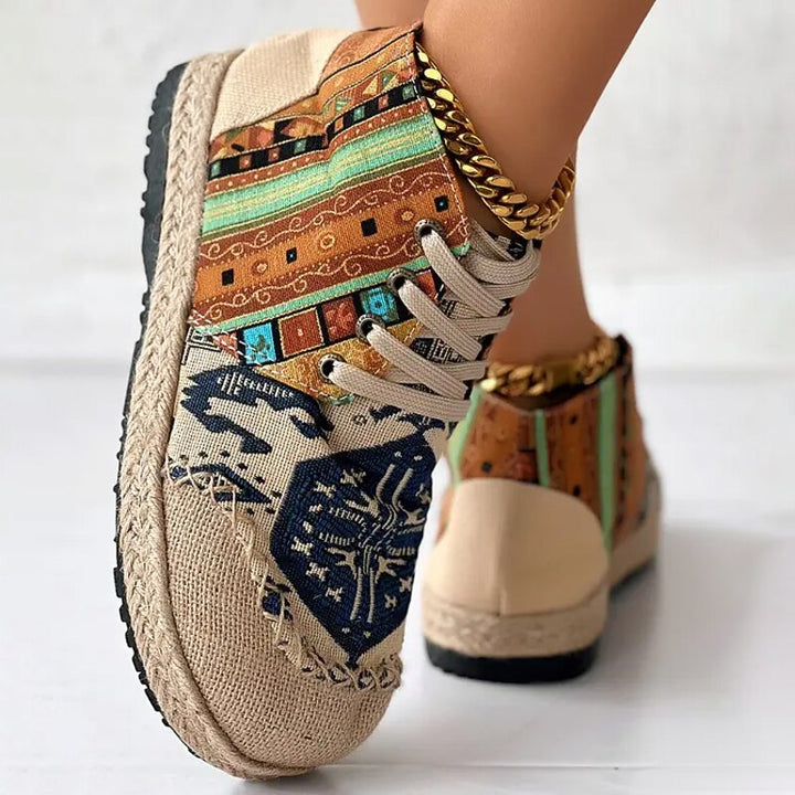 Talia | Boho Patroon Hoge Sneakers