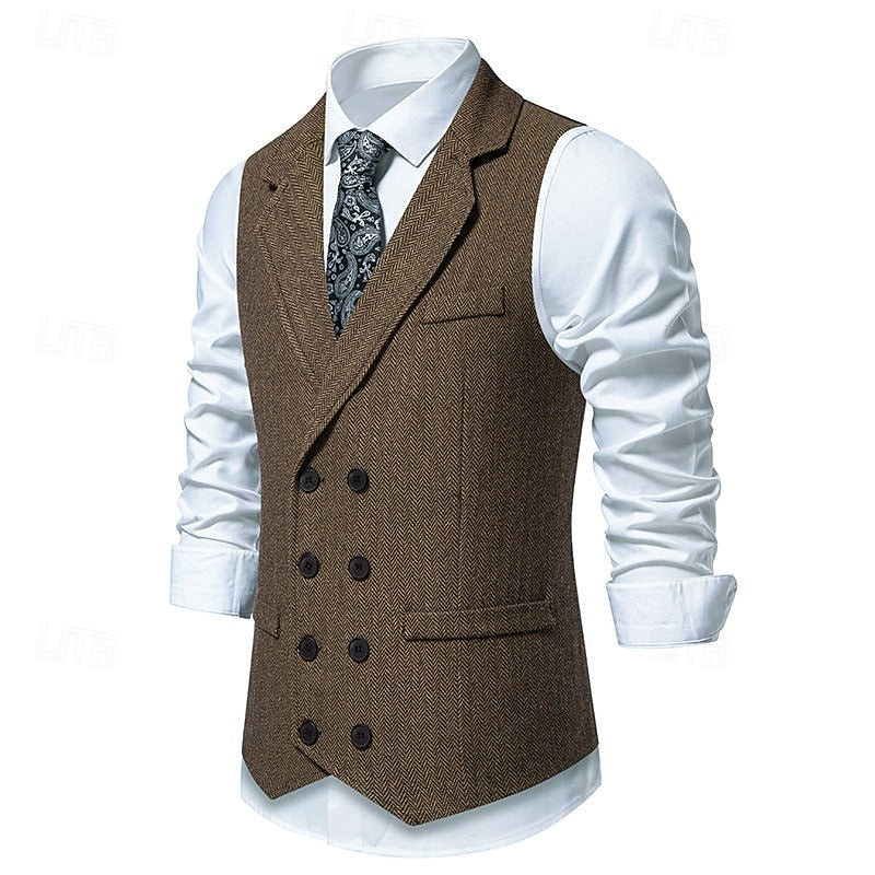 Bennett | Dubbelzijdige Herringbone Gilet