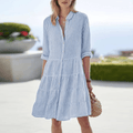 Ashley | Breezy Gestreepte Zomerjurk