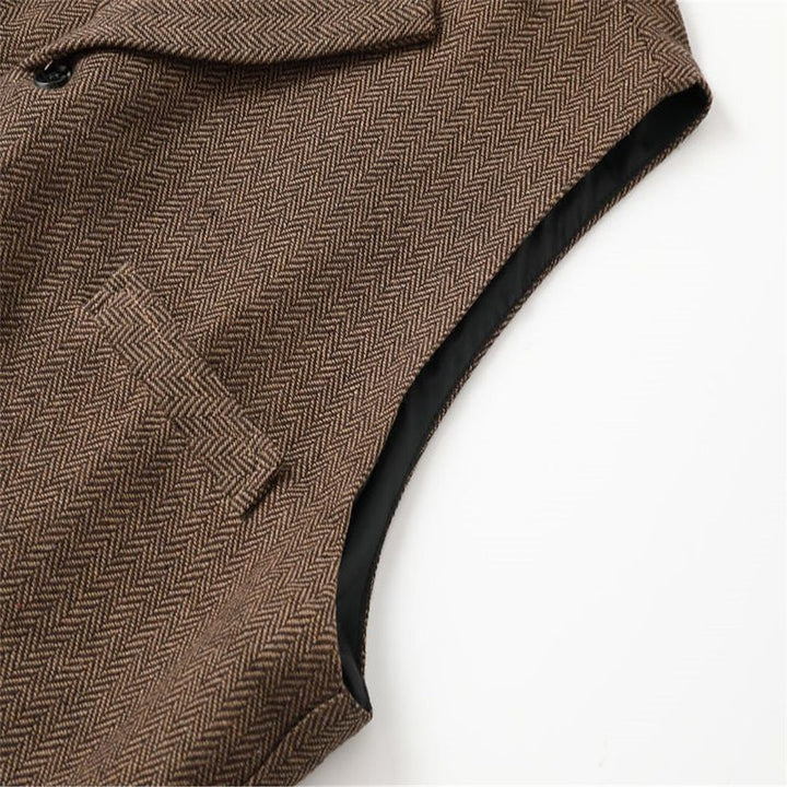 Gerard | Haringbone Tailored Waistcoat