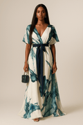 Marissa | Waterverf Print Lange Jurk
