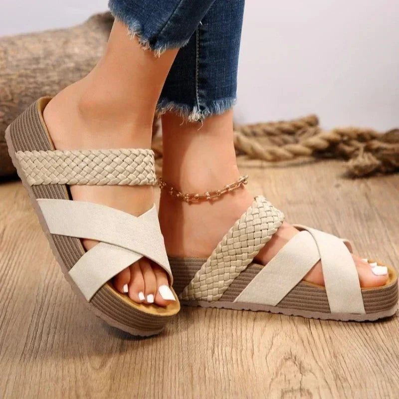 Sophia | Comfortabele Orthopedische Gevlochten Sandalen