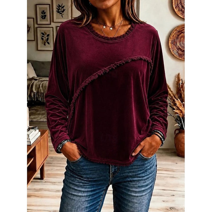 Danika | Fringe-Trim Relaxed Tuniek