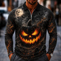 Bram | Halloween Zip Langsleeve Polo Shirt