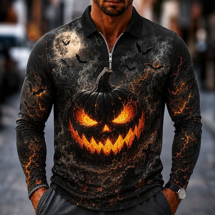Bram | Halloween Zip Langsleeve Polo Shirt