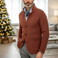 Archer | Textured Stand-Collar Cardigan