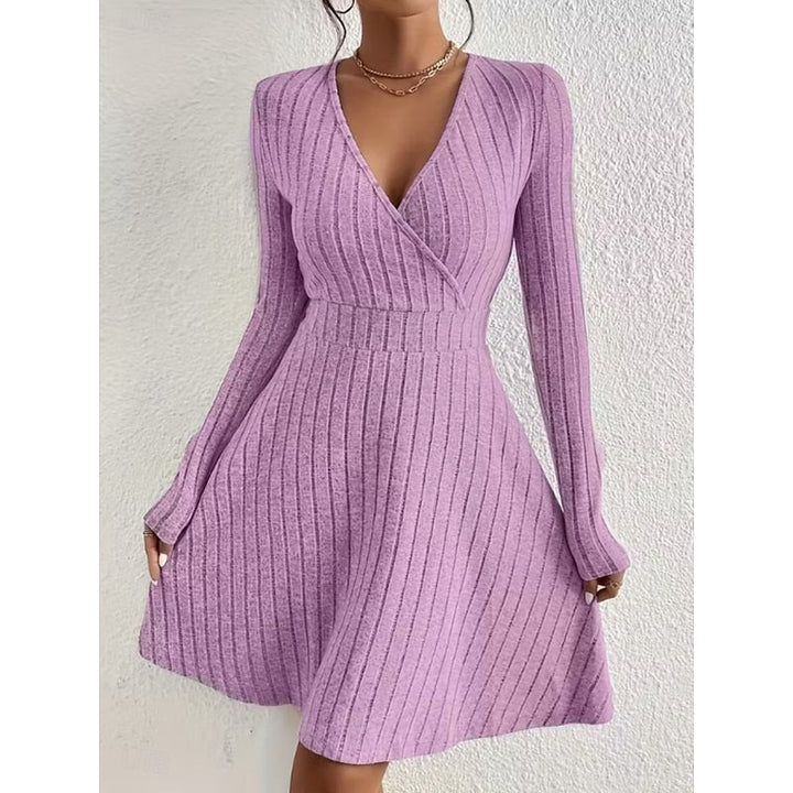 Yvonne | Wrap-Neck A-Lijn Jurk