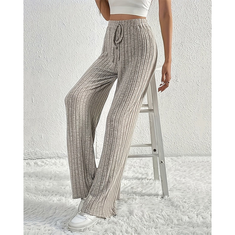 Paige | Brede Pijpen Hoge Taille Broek