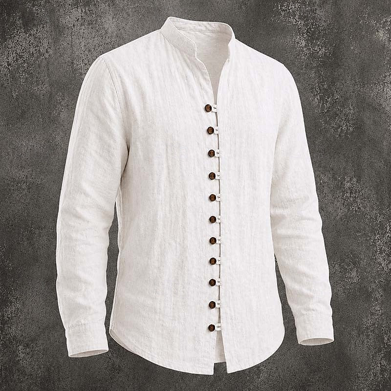 Gregory | Casual Shirt met Bandkraag