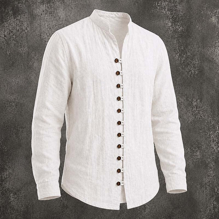 Gregory | Casual Shirt met Bandkraag