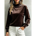 Clarice | Elegante Mock Neck Blouse