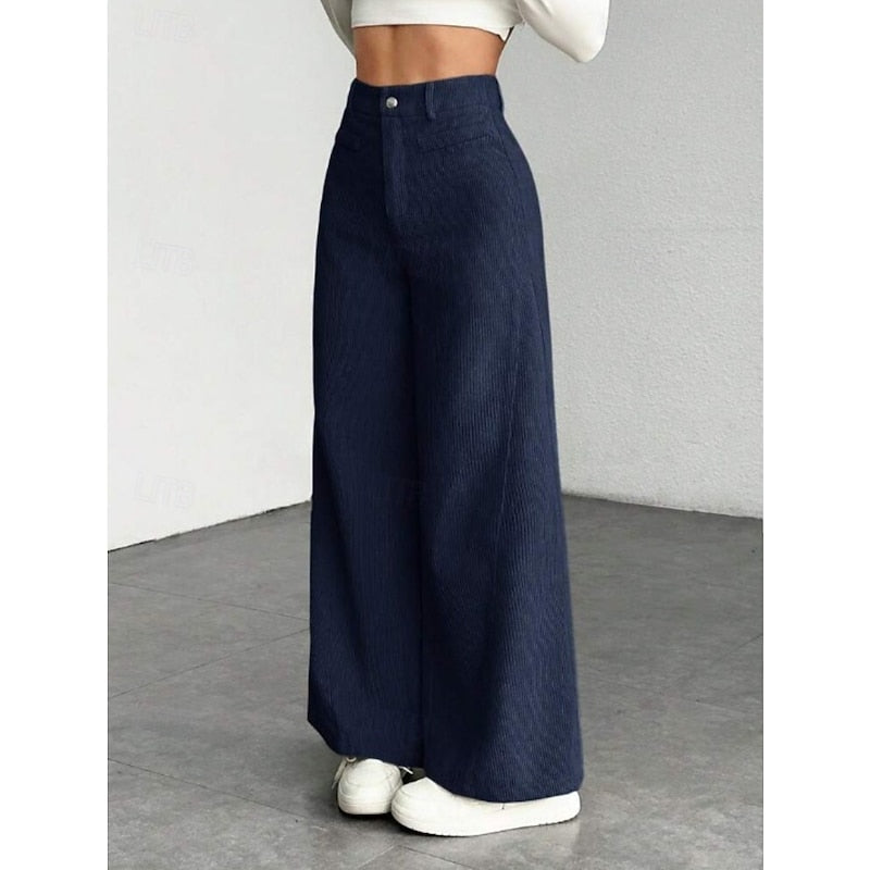 Coralie | Brede-Pijpen Tailored Broek