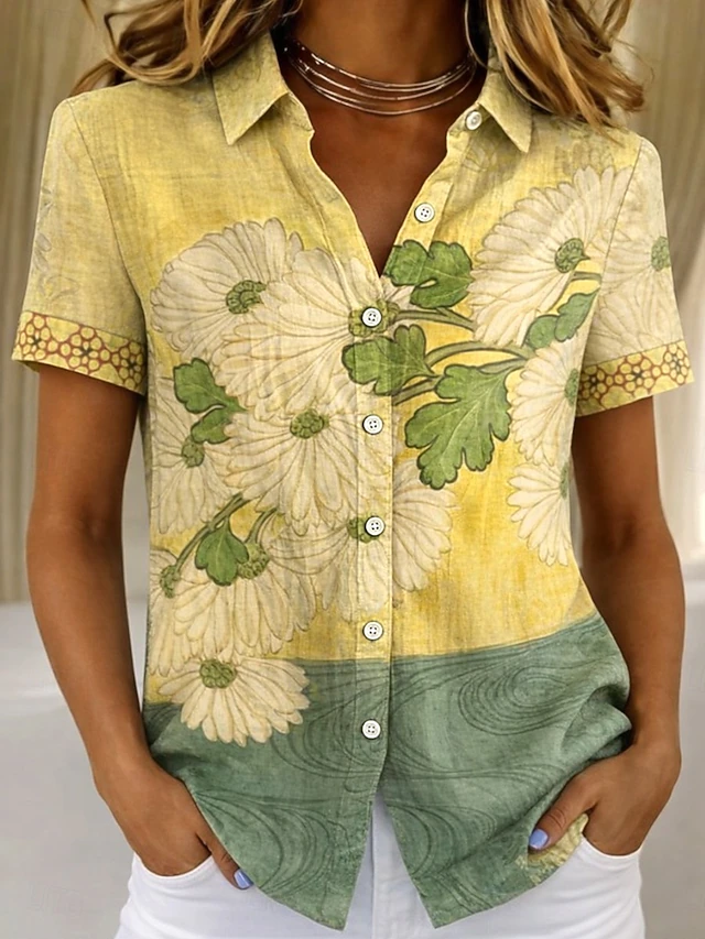 Marguerite | Bloes Korte Mouwen Shirt