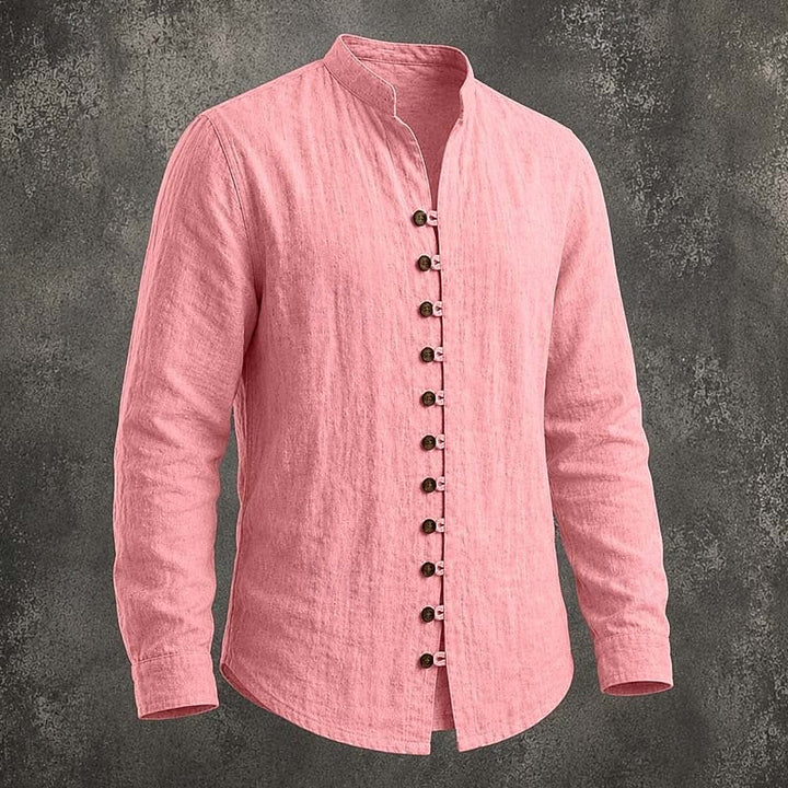 Gregory | Casual Shirt met Bandkraag