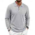 Quentin | Textured Long-Sleeve Polo Shirt