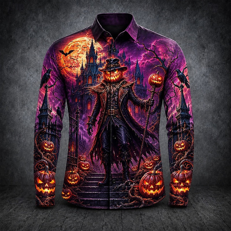 Thatcher | Halloween Gothische Print Lange Mouwen Shirt