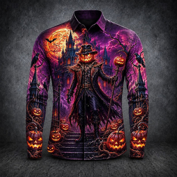 Thatcher | Halloween Gothische Print Lange Mouwen Shirt