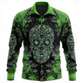 Dario | Halloween Skull Overhemd met Knopen