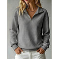 Juliana | Textured Half-Zip Pullover