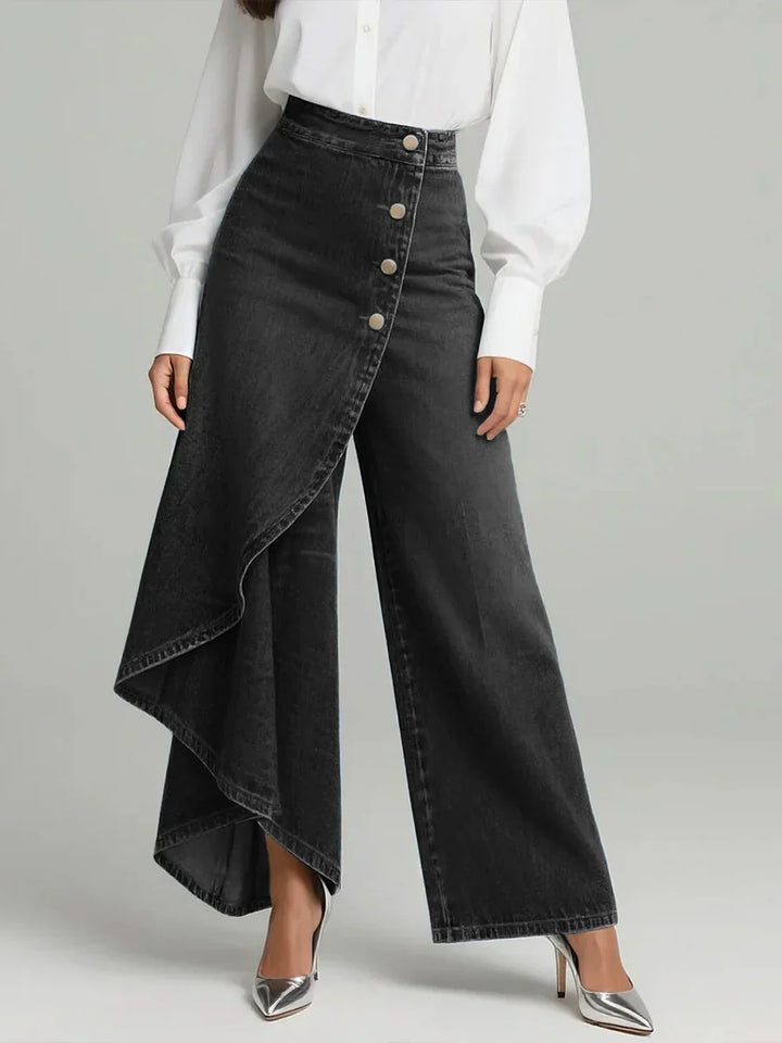 Margaret | Elegante Hoge Taille Wijde Broek