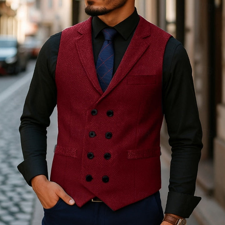Bennett | Dubbelzijdige Herringbone Gilet