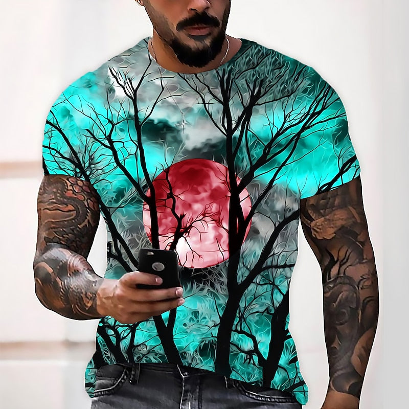 Jonah | Halloween Maan Grafisch Crew Neck T-Shirt