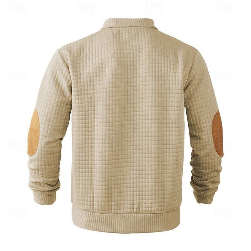 Garrett | Textured Staande-Kraag Pullover