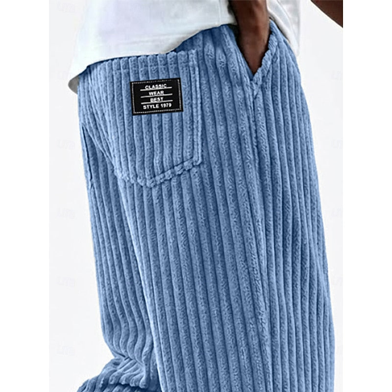 Bradford | Geribbelde Rechte Broek