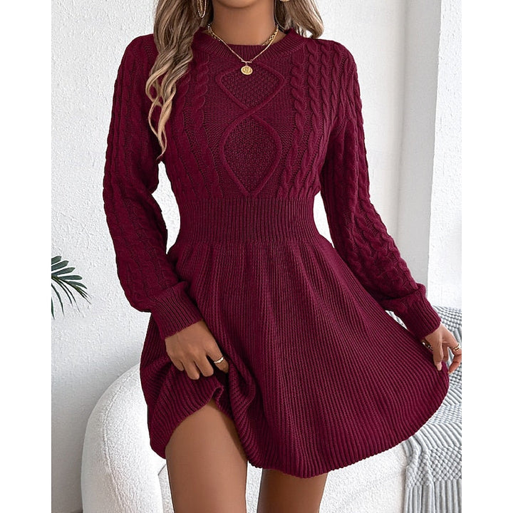 Whitney | Kabelgebreide Trui Jurk