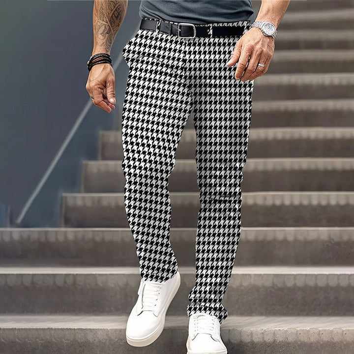 Nolan | Op maat gemaakte Houndstooth Broek