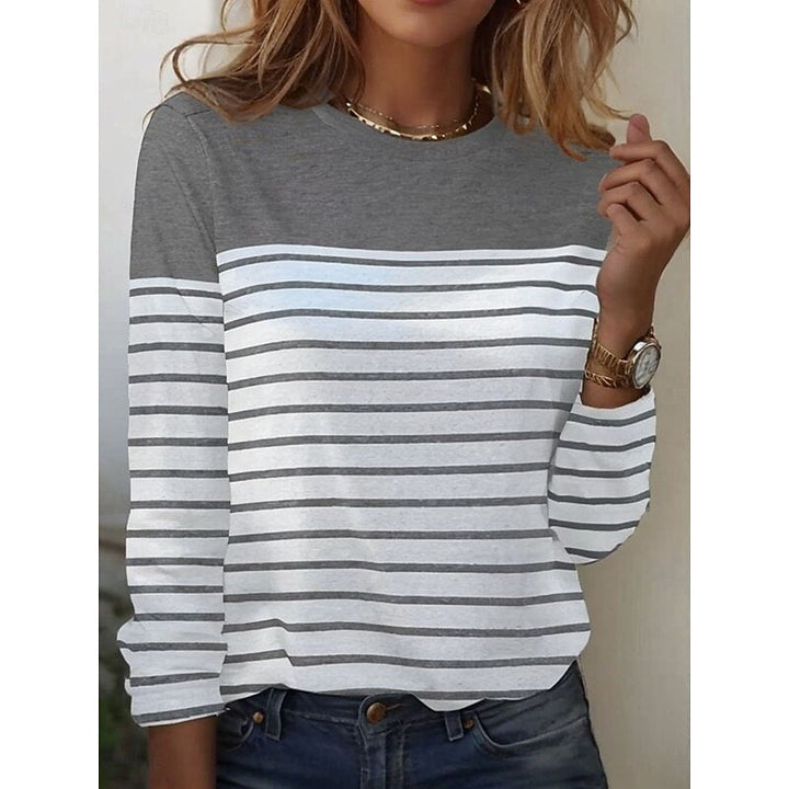 Constance | Gestreepte Lange Mouwen Top
