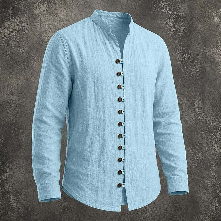 Gregory | Casual Shirt met Bandkraag
