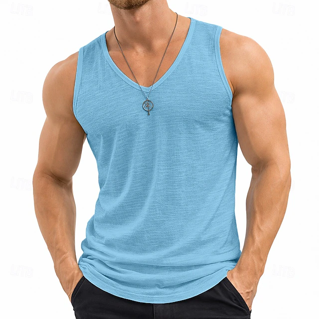 Grant | Gesneden V-Hals Tanktop