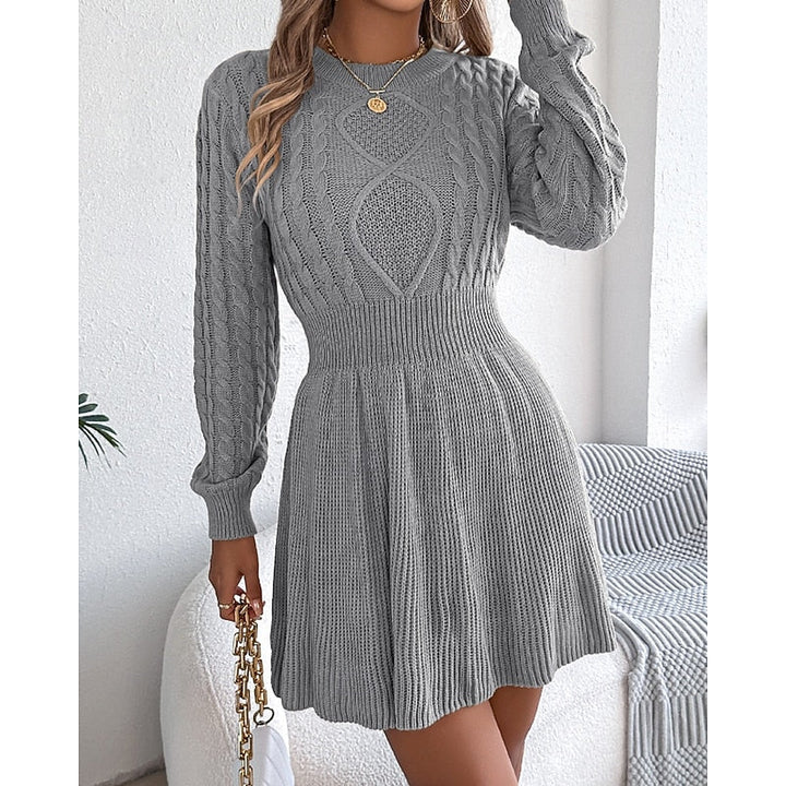 Whitney | Kabelgebreide Trui Jurk