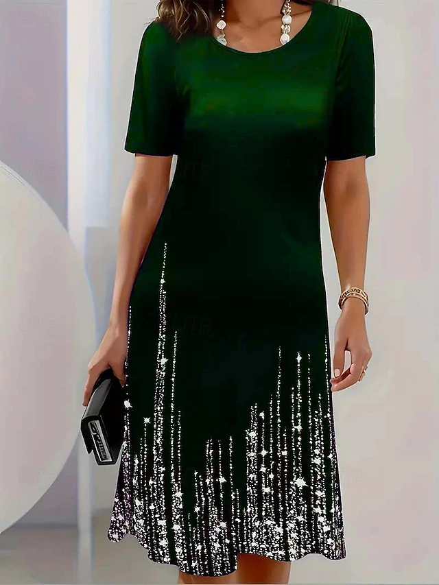 Ingrid | Shimmer-Hem Midi Jurk