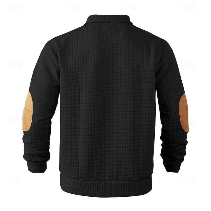 Garrett | Textured Staande-Kraag Pullover