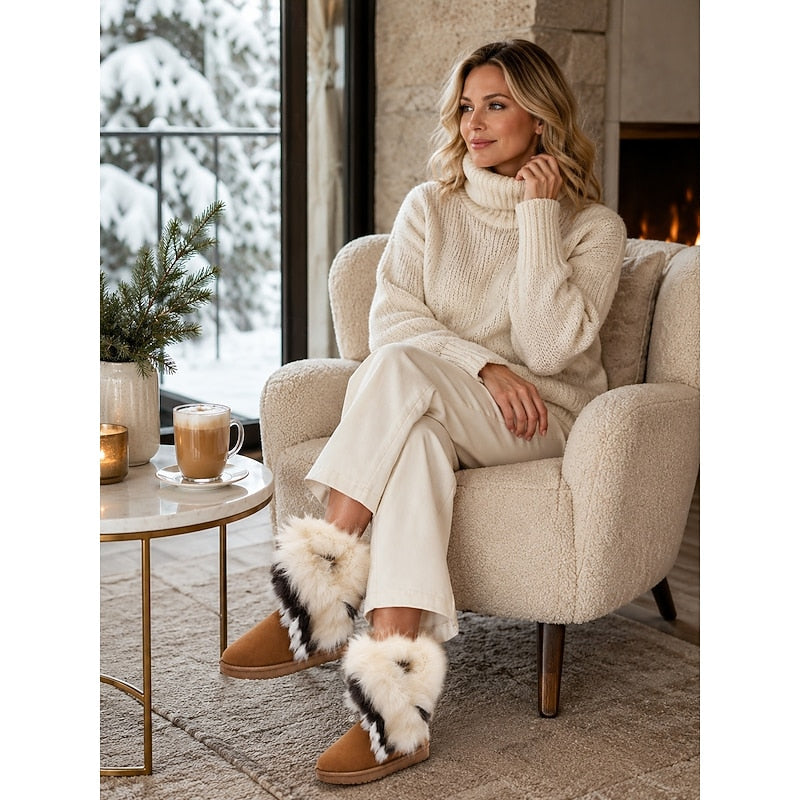 Ramona | Fluffy-Trimmed Winterlaarzen