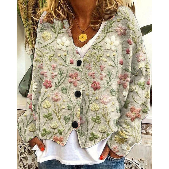 Hazel | Bloemen Open-Front Cardigan