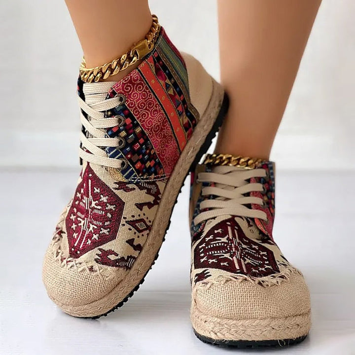 Talia | Boho Patroon Hoge Sneakers